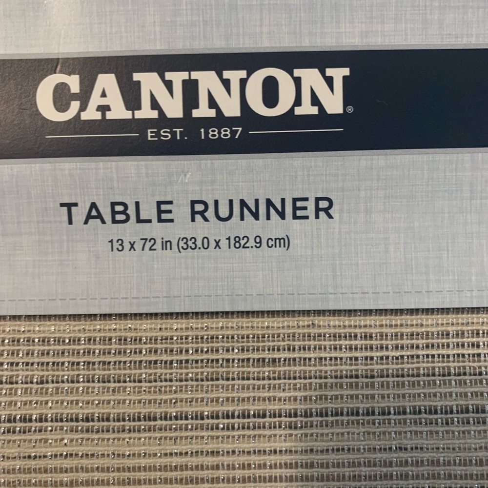 Beautiful table runner 13x72 inch grey and silver color NWT